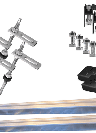 Montageset Stockschrauben 1 Modul Schwarz